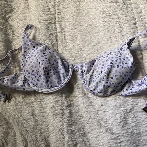 SHEIN swim too white with purple flowers